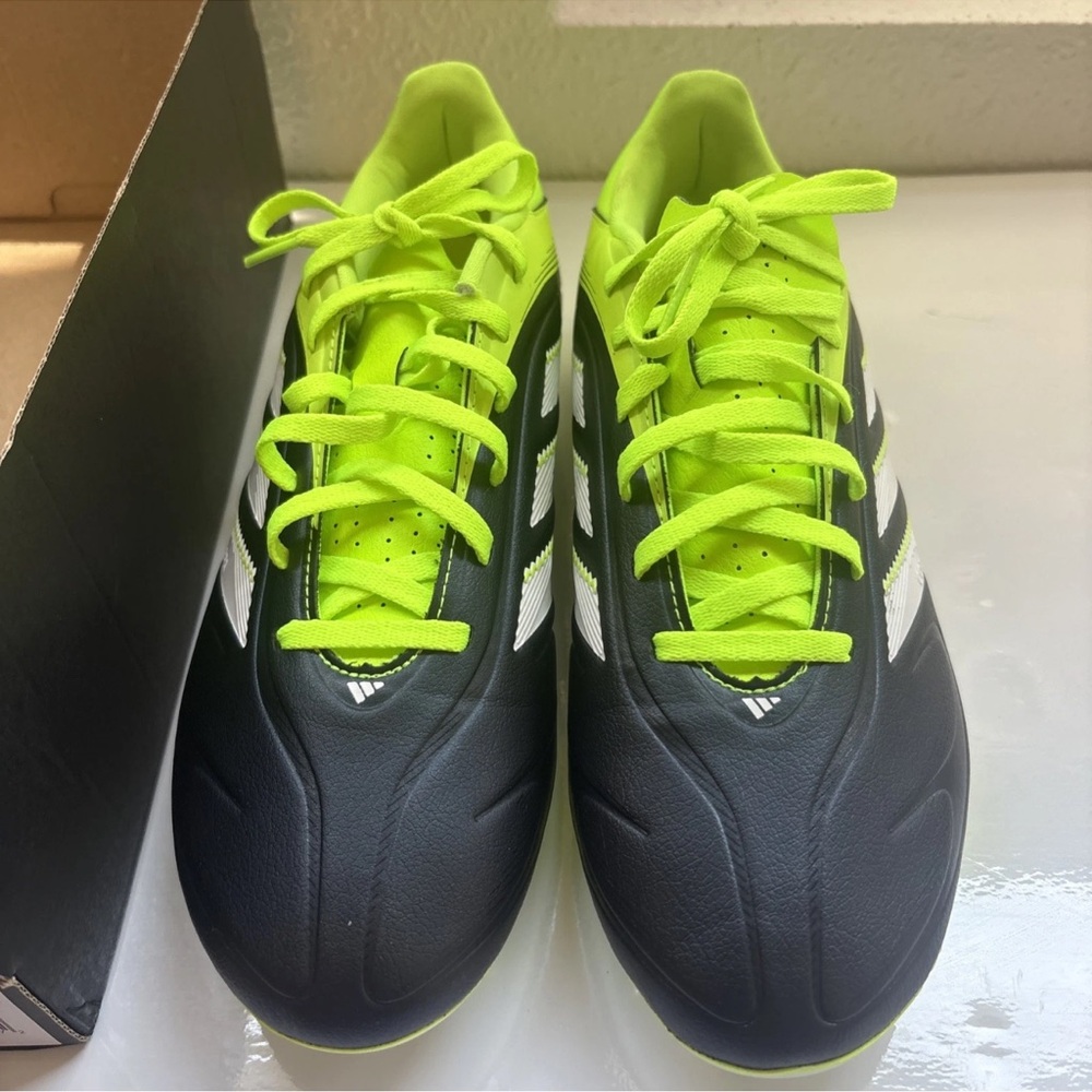 adidas Copa Pure III 3 Men’s Club FG/MG Soccer Cleats Black Lime White Sz 7.5